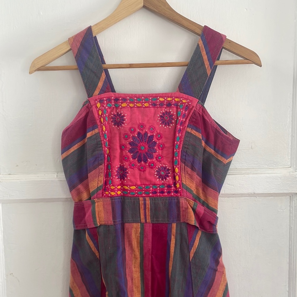 Vintage fitted Mexican dress XS